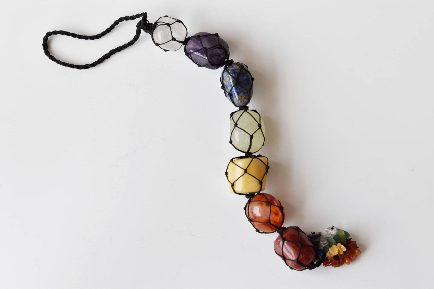 Seven Chakra Hanging Crystal Charm – Energy Balancing & Protection - Liss & Lex
