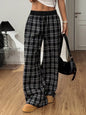 Plaid Wide-Leg Pants - Liss & Lex