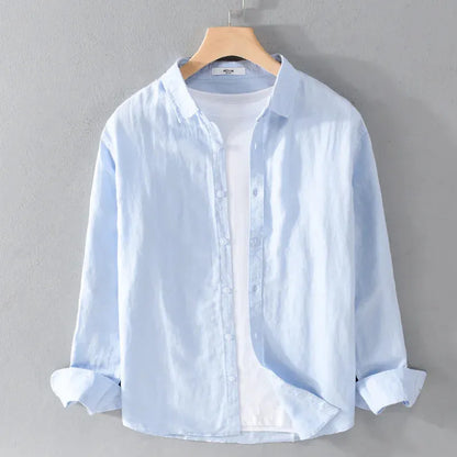 Cotton-Linen Long Sleeve Shirt - Liss & Lex