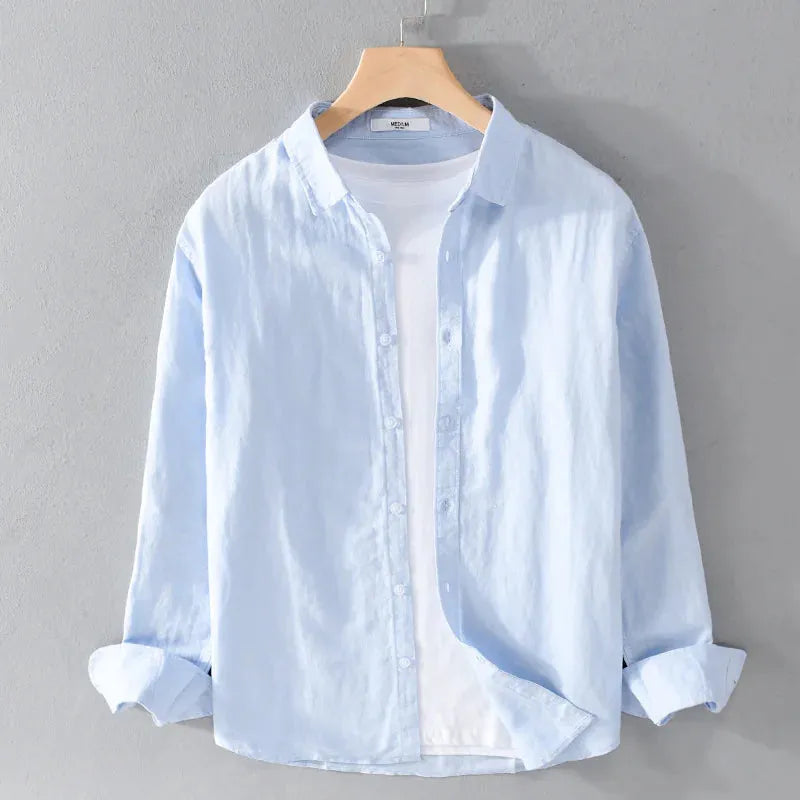 Cotton-Linen Long Sleeve Shirt - Liss & Lex