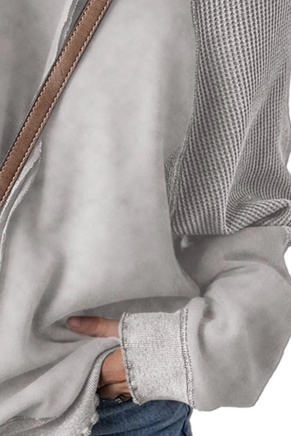 Exposed Seam Long Sleeve Sweatshirt - Liss & Lex