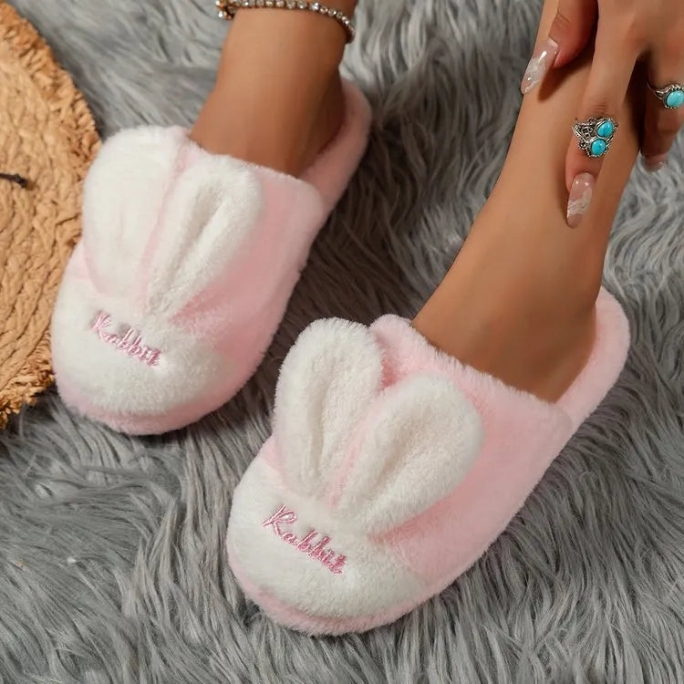 Rabbit Ears Round Toe Slippers - Liss & Lex