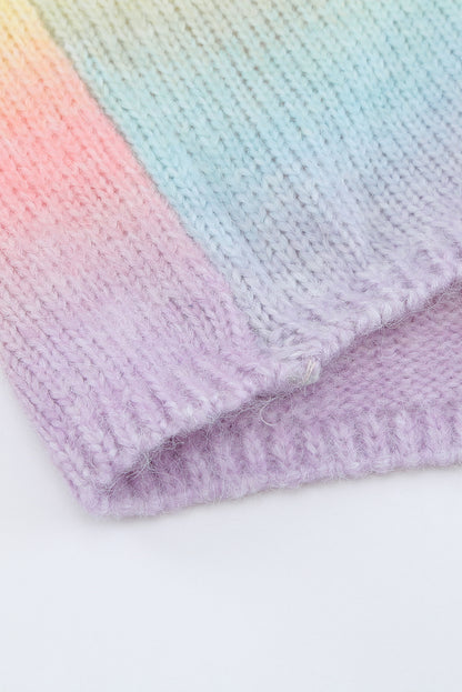 Gradient Open Front Soft Cardigan