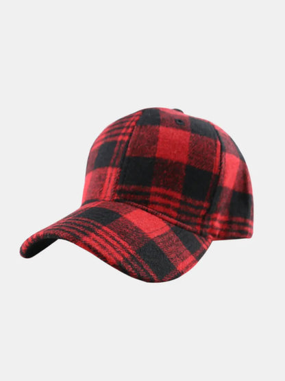 Plaid Adjustable Cotton Baseball Cap - Liss & Lex