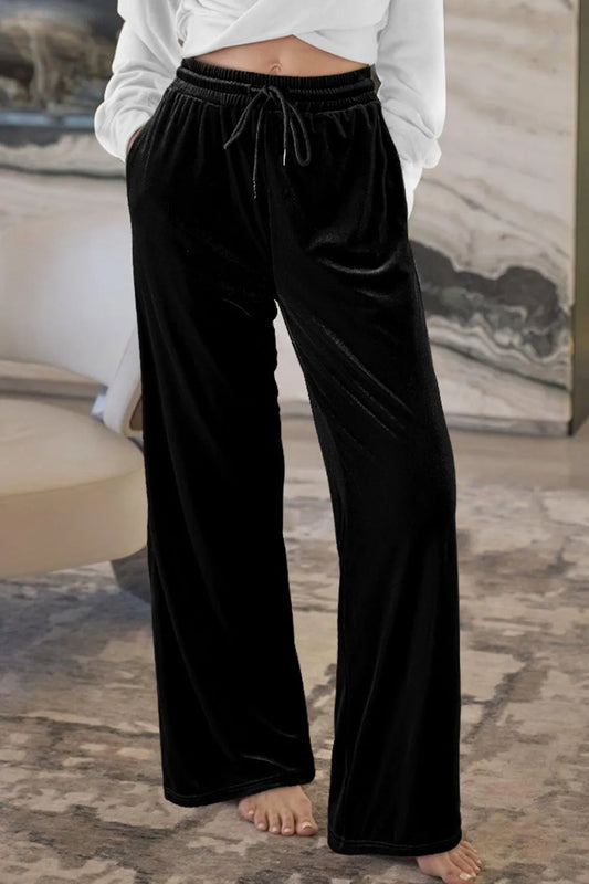 Plush Wide-Leg Pants - Liss & Lex