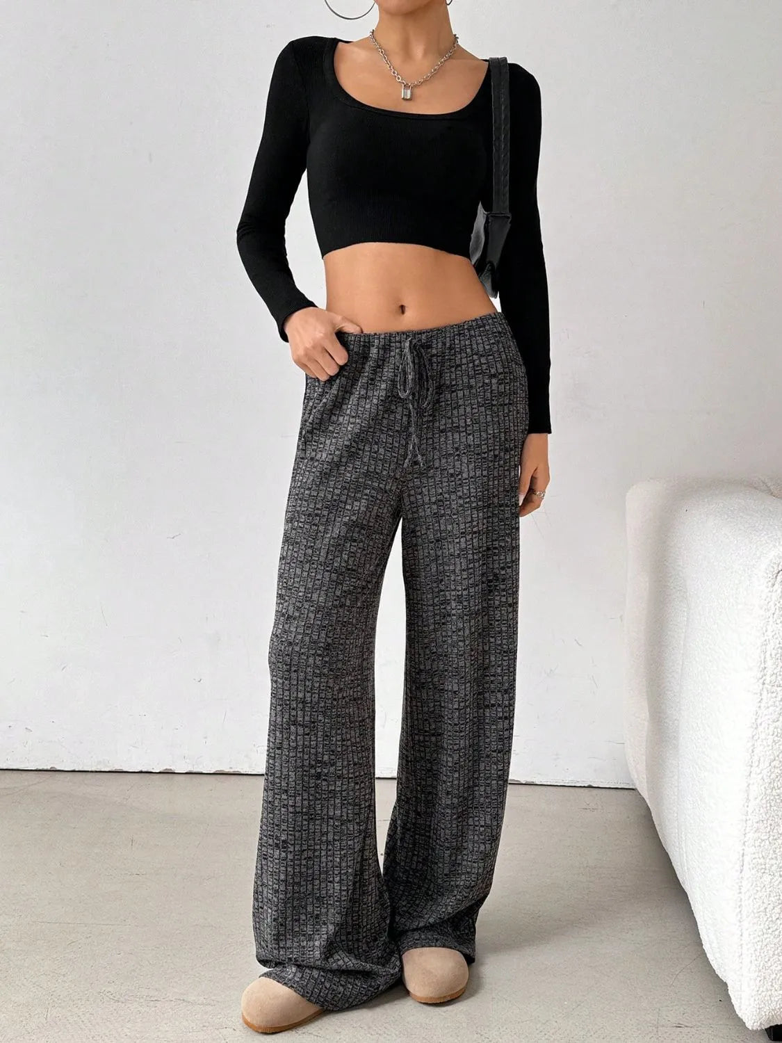 Striped Wide Leg Pants - Liss & Lex