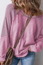 Exposed Seam Long Sleeve Sweatshirt - Liss & Lex