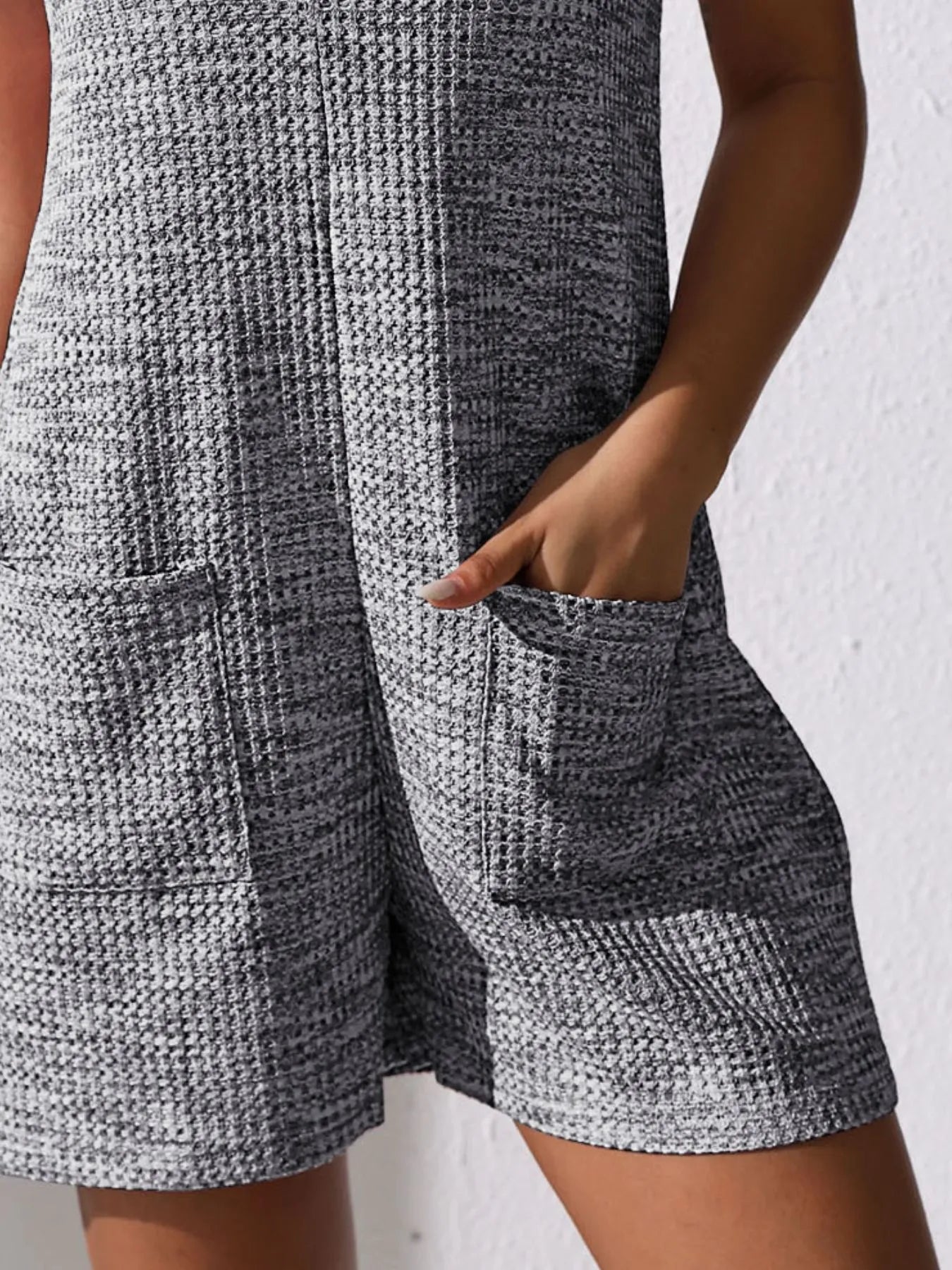 Button Front Romper with Pockets - Liss & Lex