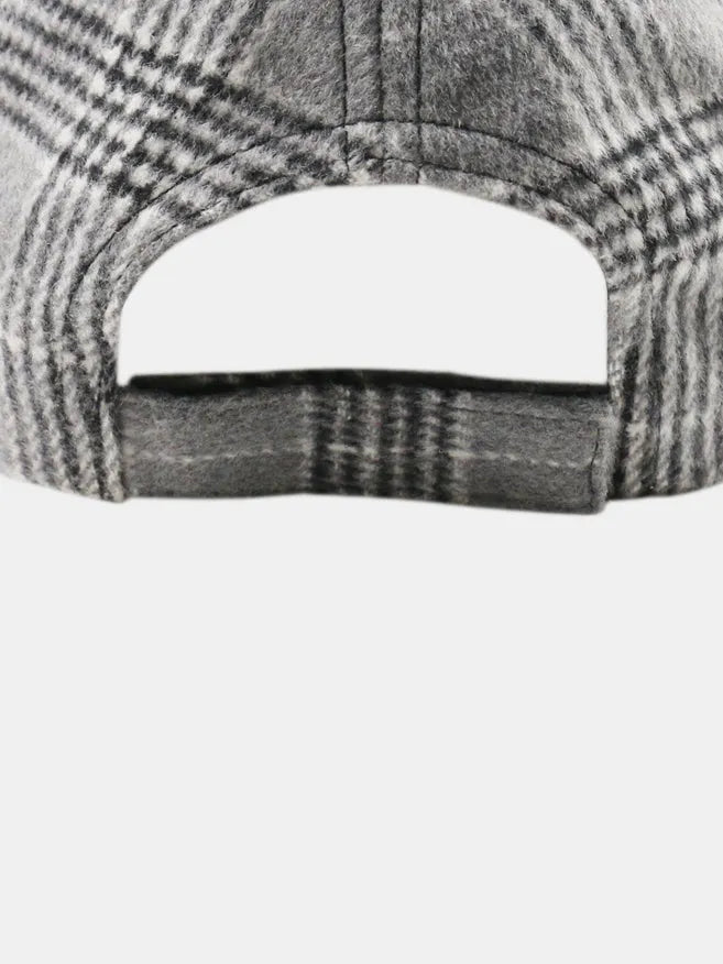 Plaid Adjustable Cotton Baseball Cap - Liss & Lex