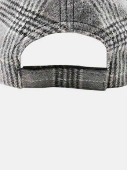 Plaid Adjustable Cotton Baseball Cap - Liss & Lex