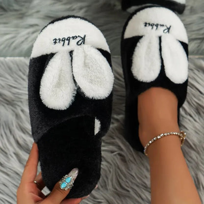 Rabbit Ears Round Toe Slippers - Liss & Lex