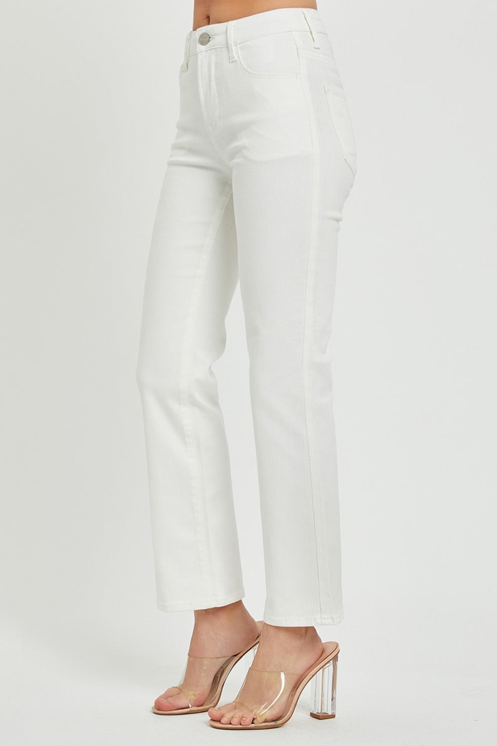 Mid Rise Cropped Bootcut Jeans