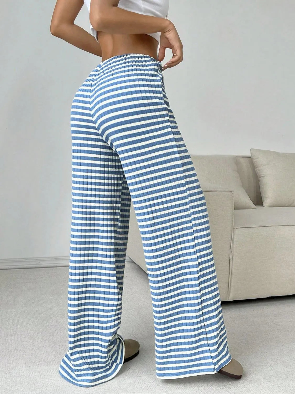 Striped Wide Leg Pants - Liss & Lex