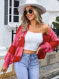 Striped Open Front Cardigan
