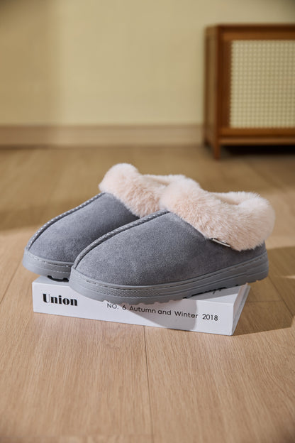 Faux Fur Platform Slippers