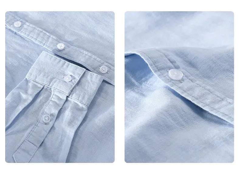 Cotton-Linen Long Sleeve Shirt - Liss & Lex