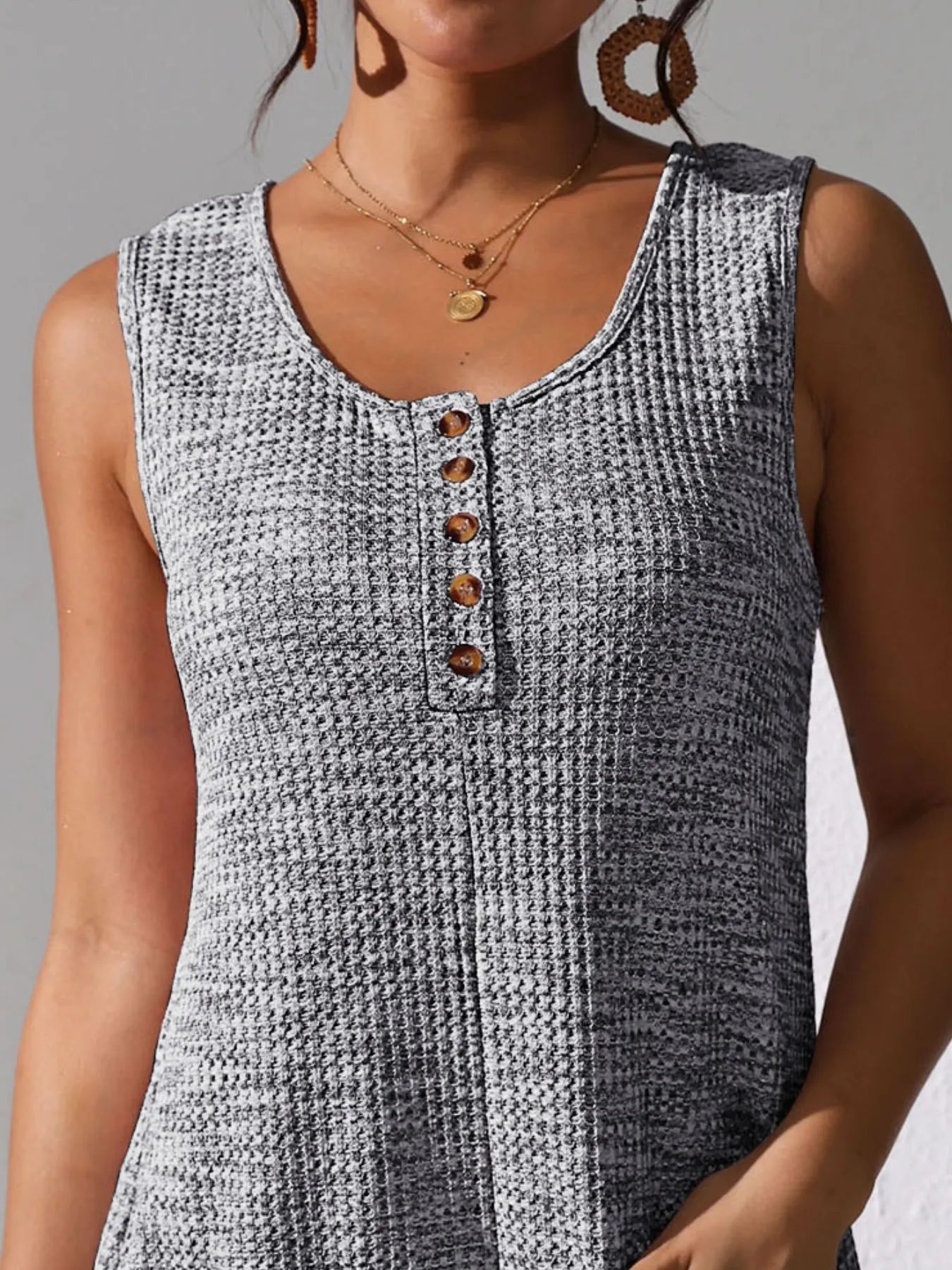 Button Front Romper with Pockets - Liss & Lex