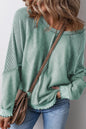 Exposed Seam Long Sleeve Sweatshirt - Liss & Lex