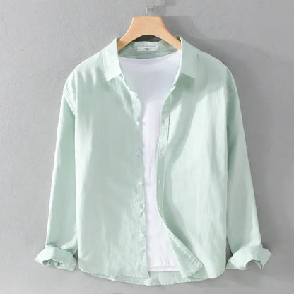 Cotton-Linen Long Sleeve Shirt - Liss & Lex