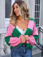 Striped Open Front Cardigan