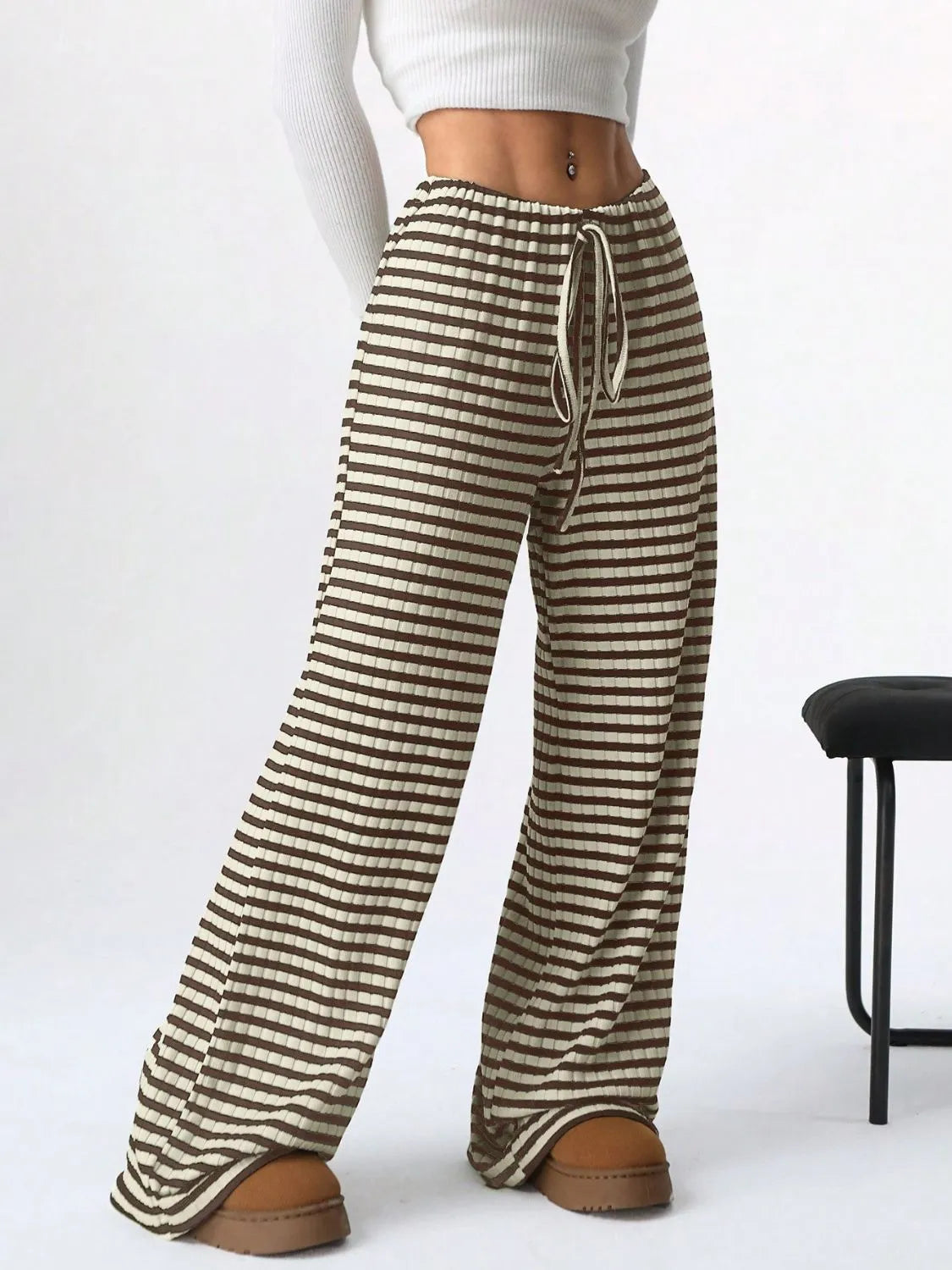 Striped Wide Leg Pants - Liss & Lex