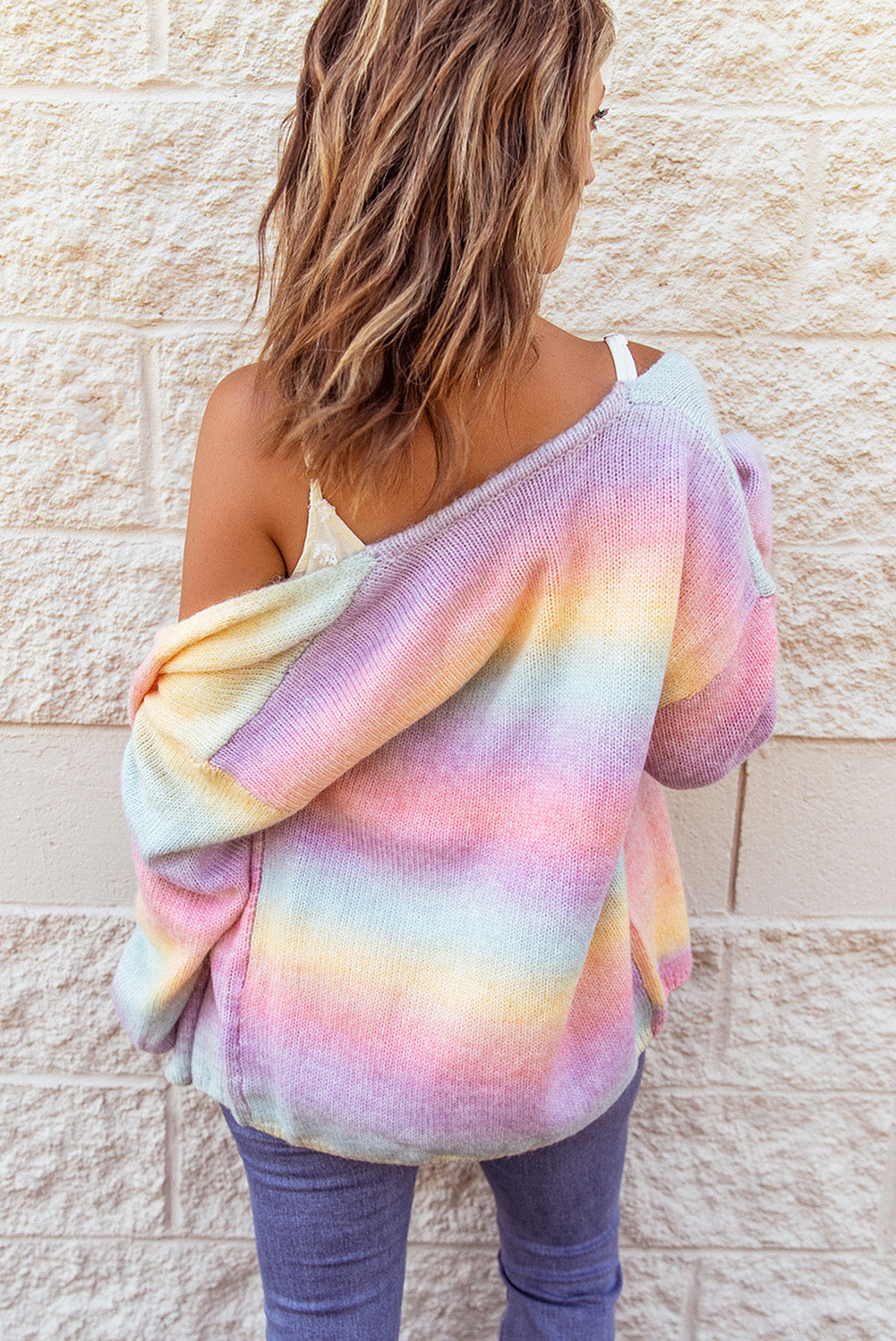 Gradient Open Front Soft Cardigan
