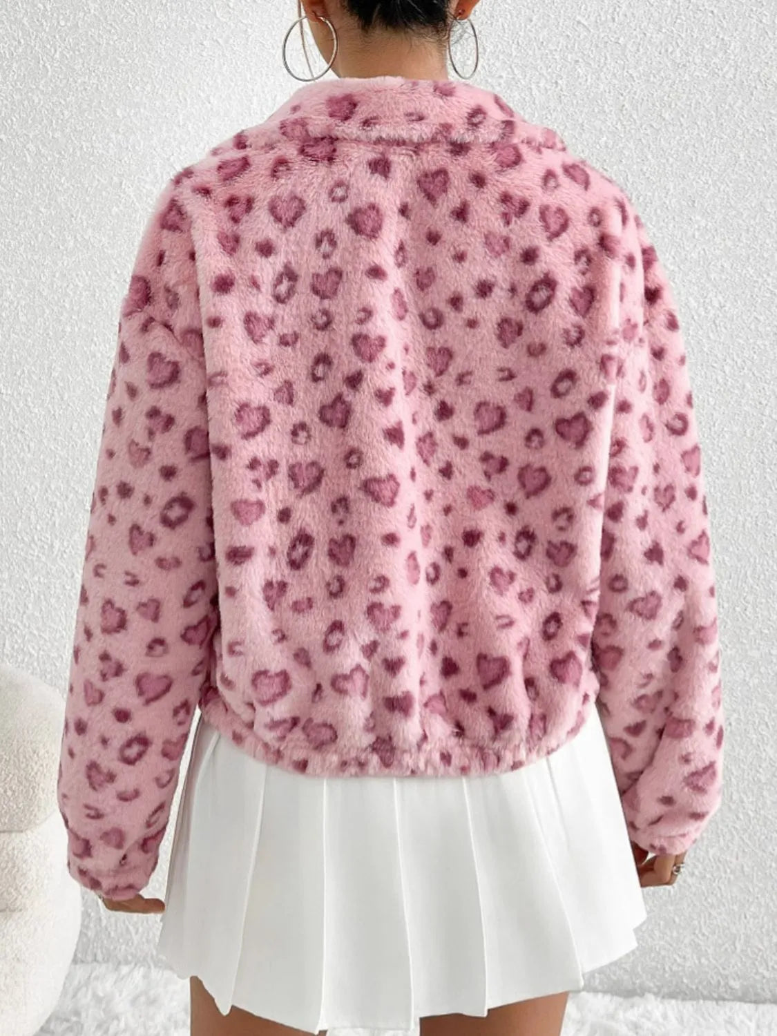 Pink Leopard Furry Jacket - Liss & Lex