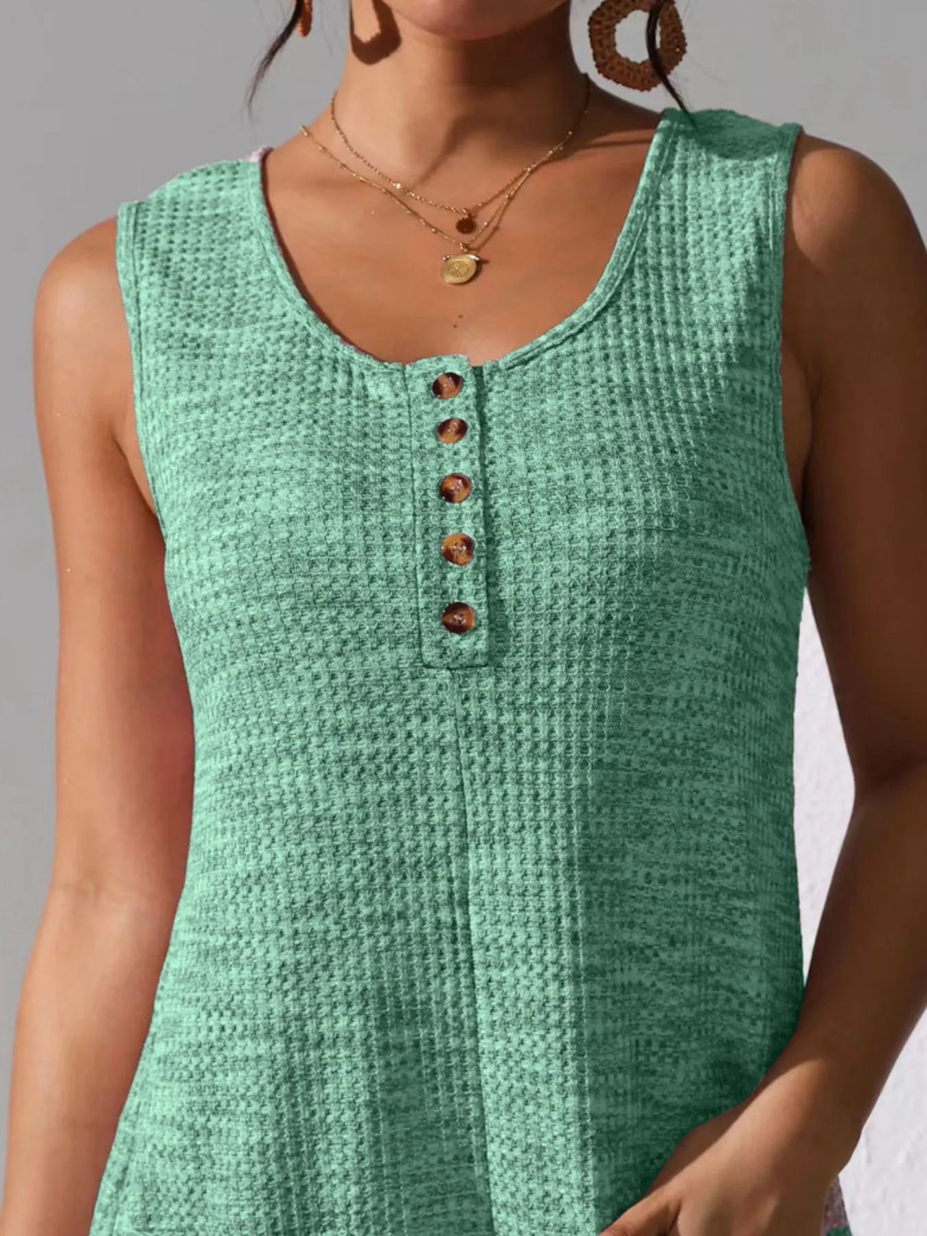 Button Front Romper with Pockets - Liss & Lex