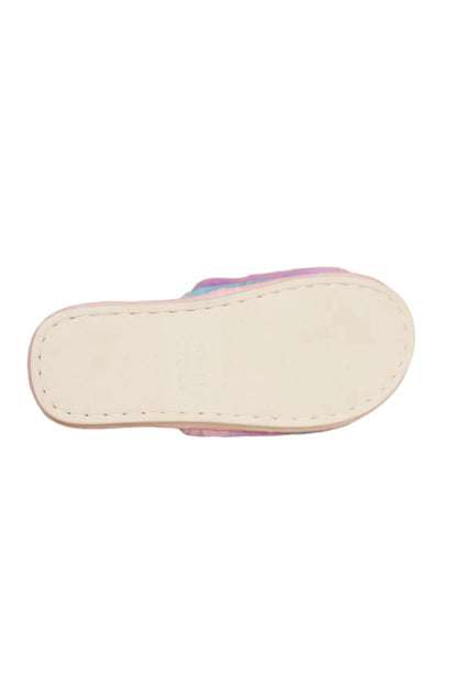 Rainbow Faux Fur Slides - Liss & Lex