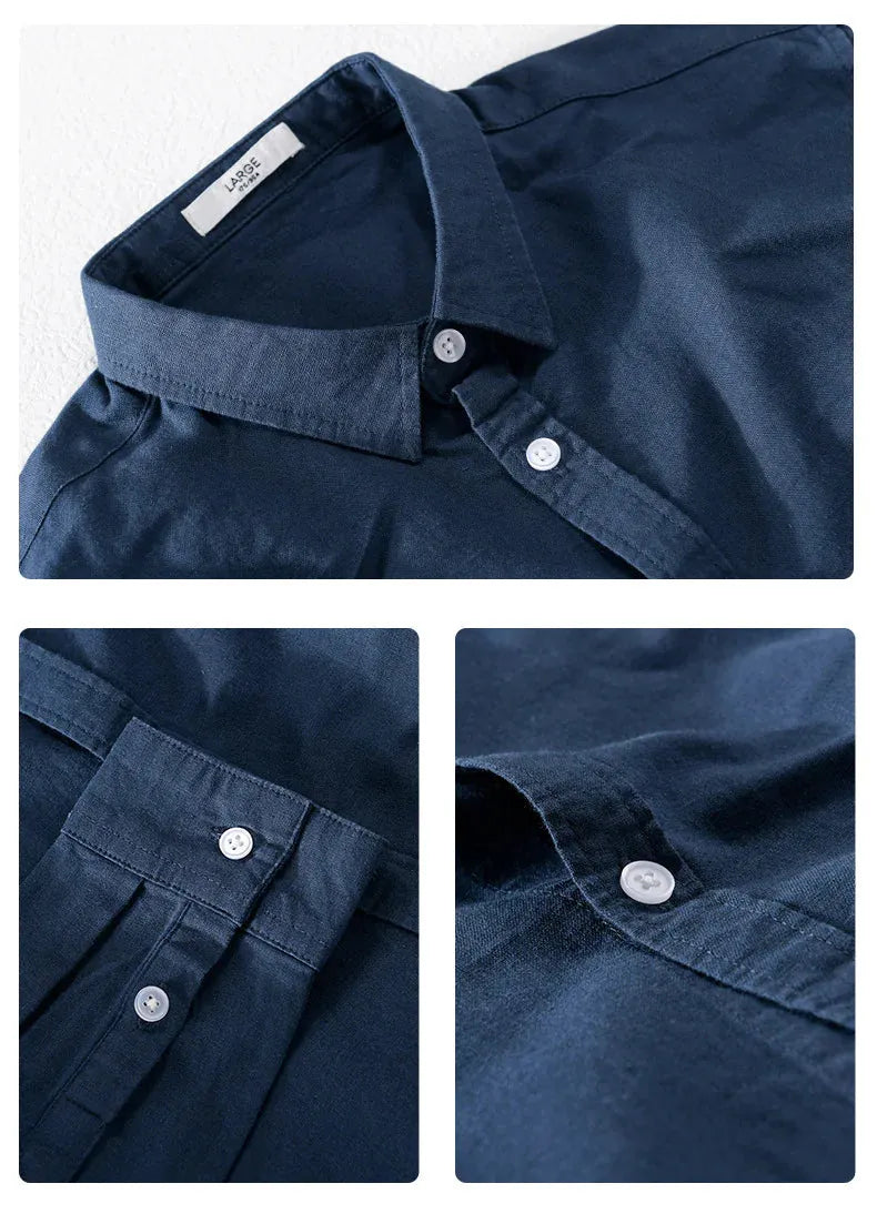 Cotton-Linen Long Sleeve Shirt - Liss & Lex
