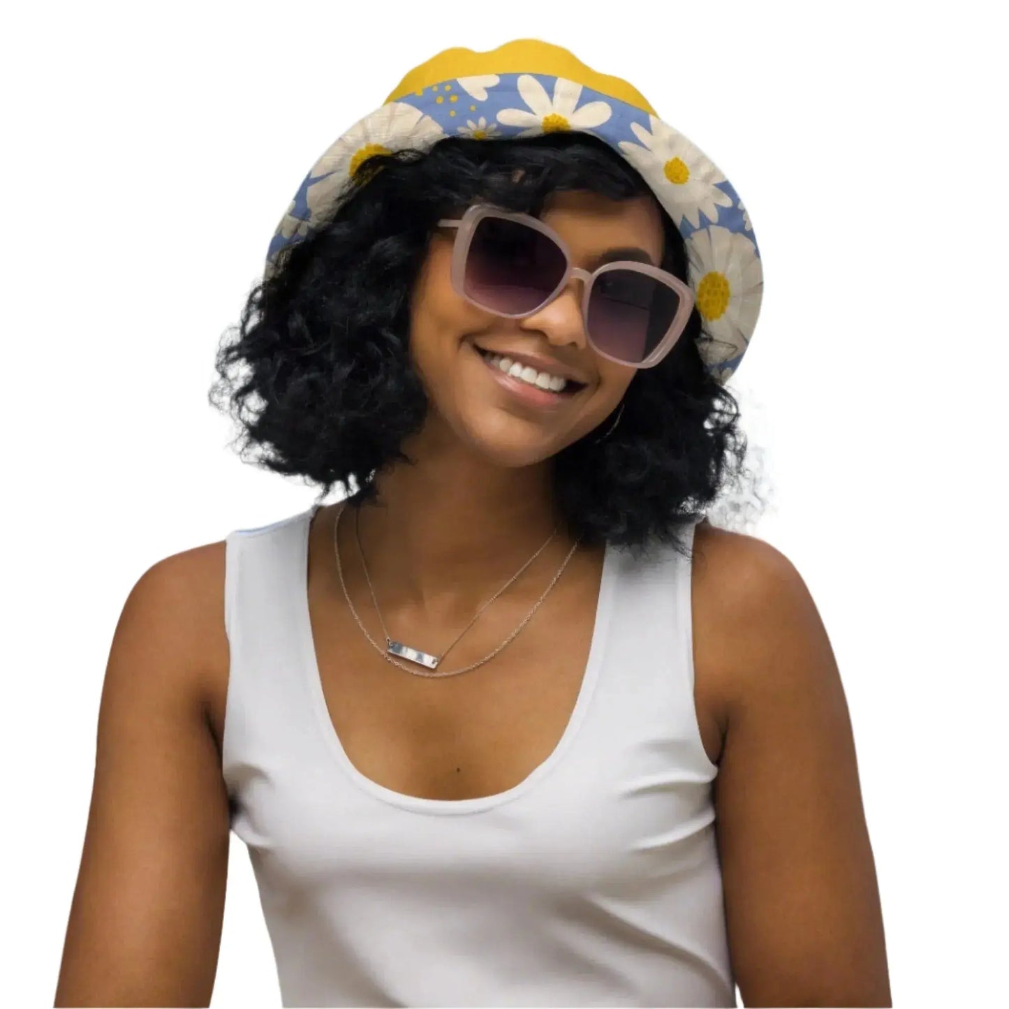 Bee Daisy Reversible Bucket Hat - Liss & Lex