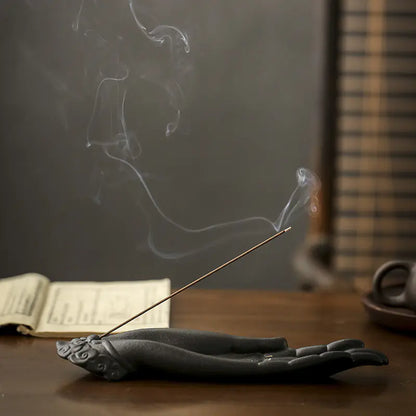 Buddha's Hand Ceramic Incense Burner for Home Decor