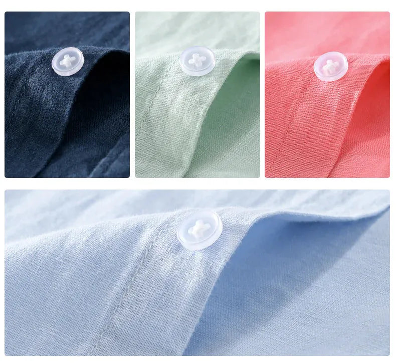Cotton-Linen Long Sleeve Shirt - Liss & Lex