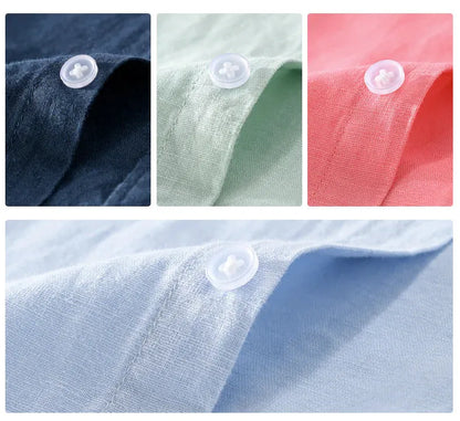 Cotton-Linen Long Sleeve Shirt - Liss & Lex