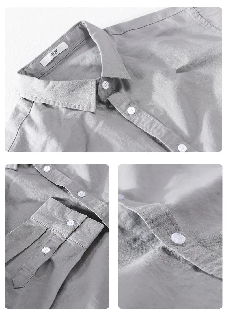 Cotton-Linen Long Sleeve Shirt - Liss & Lex