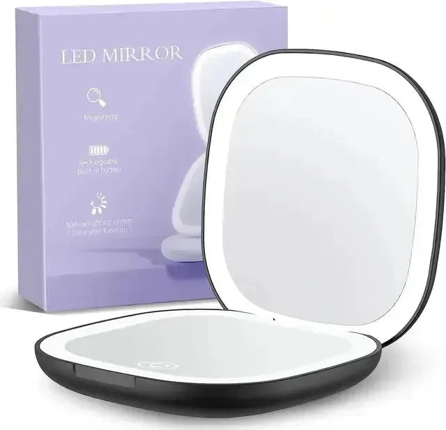 Lighted Dimmable Travel Mirror - Liss & Lex