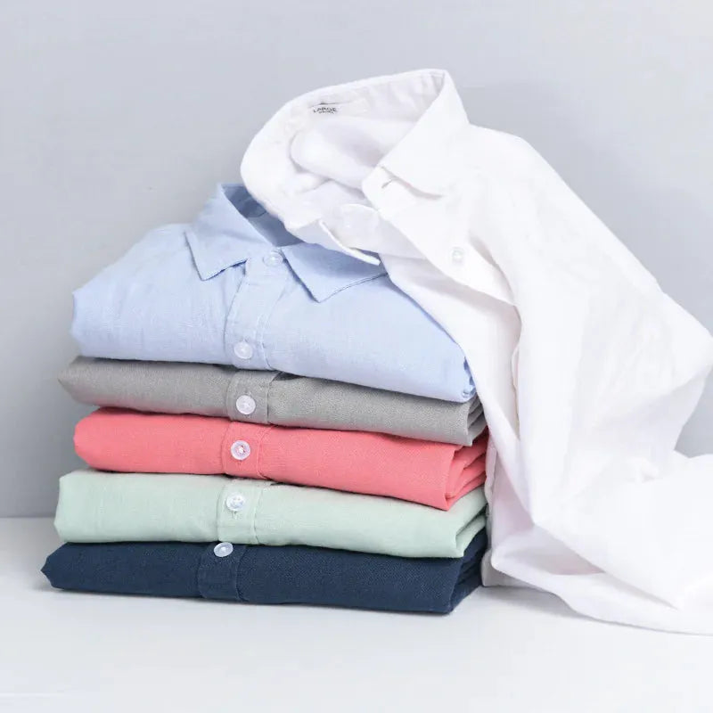 Cotton-Linen Long Sleeve Shirt - Liss & Lex
