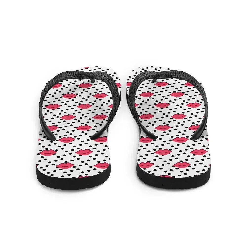 Polka Lips Flip-Flops - Liss & Lex