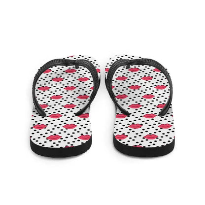 Polka Lips Flip-Flops - Liss & Lex