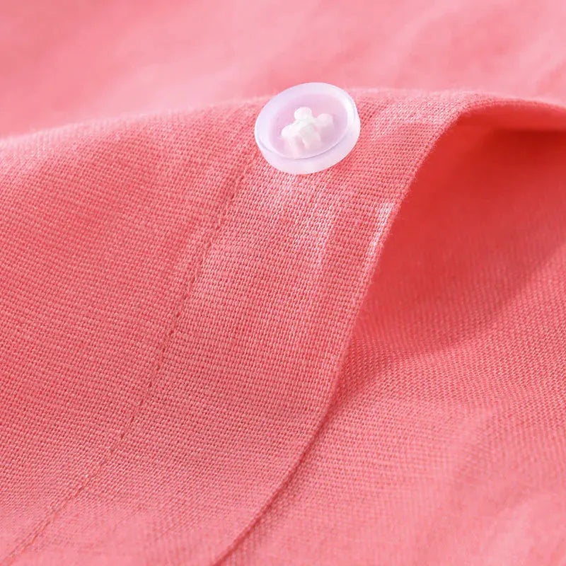 Cotton-Linen Long Sleeve Shirt - Liss & Lex