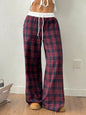 Plaid Wide-Leg Pants - Liss & Lex
