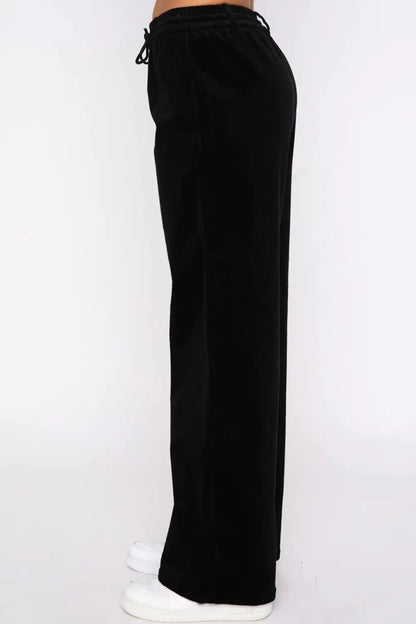 Plush Wide-Leg Pants - Liss & Lex
