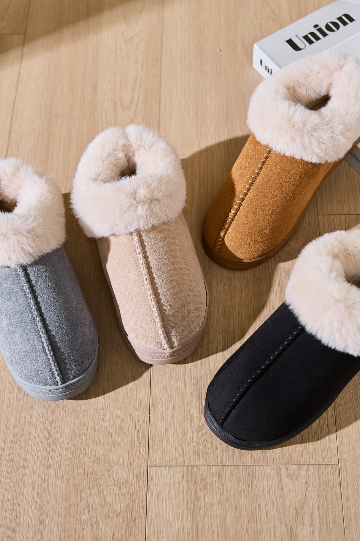 Faux Fur Platform Slippers