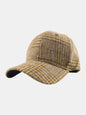 Plaid Adjustable Cotton Baseball Cap - Liss & Lex
