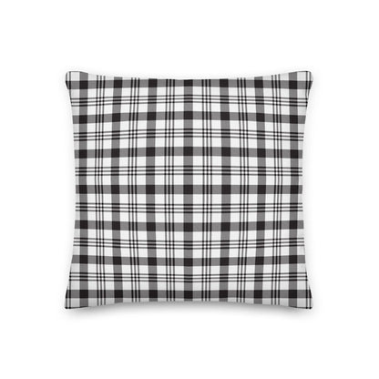 Black Plaid Premium Throw Pillows - Liss & Lex