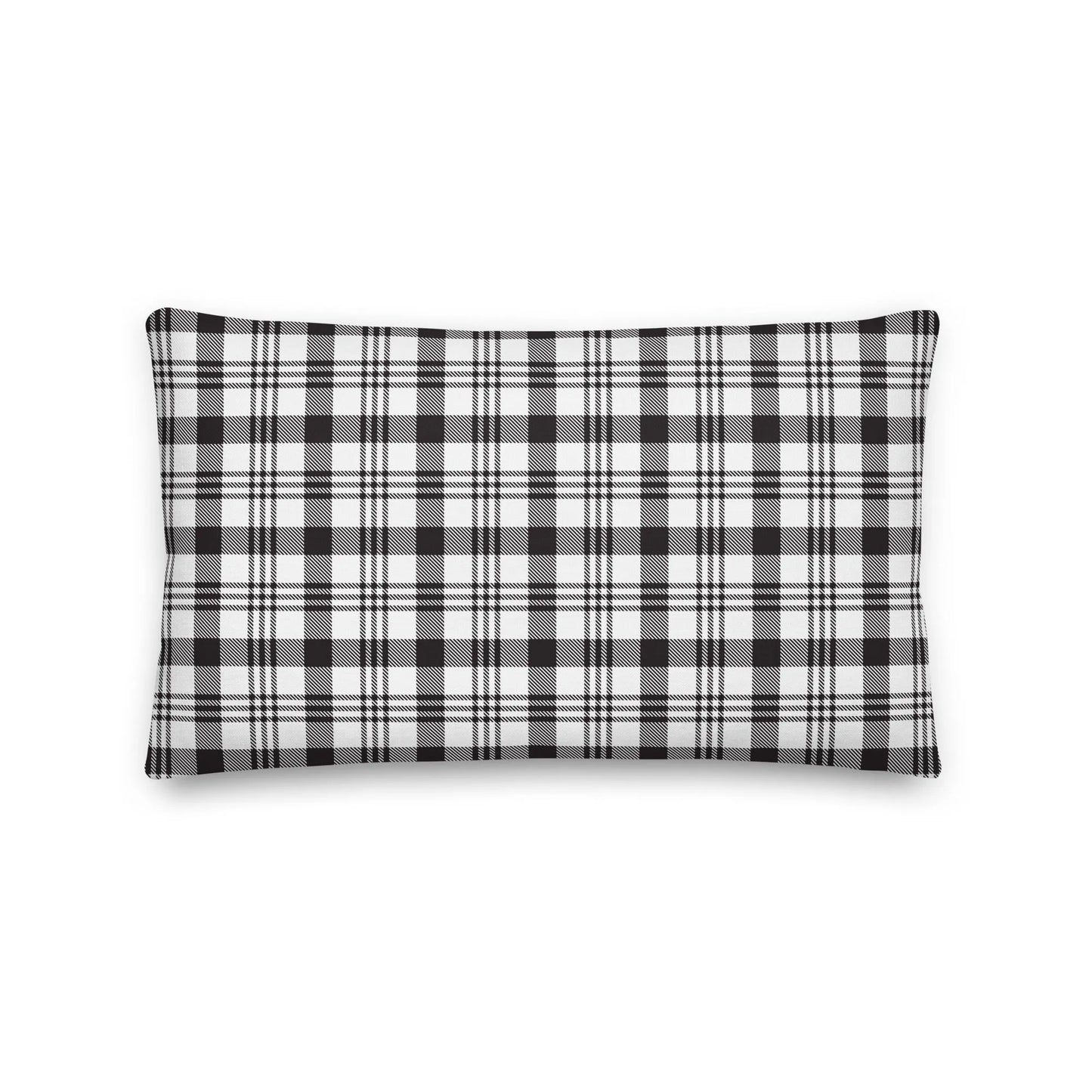 Black Plaid Premium Throw Pillows - Liss & Lex