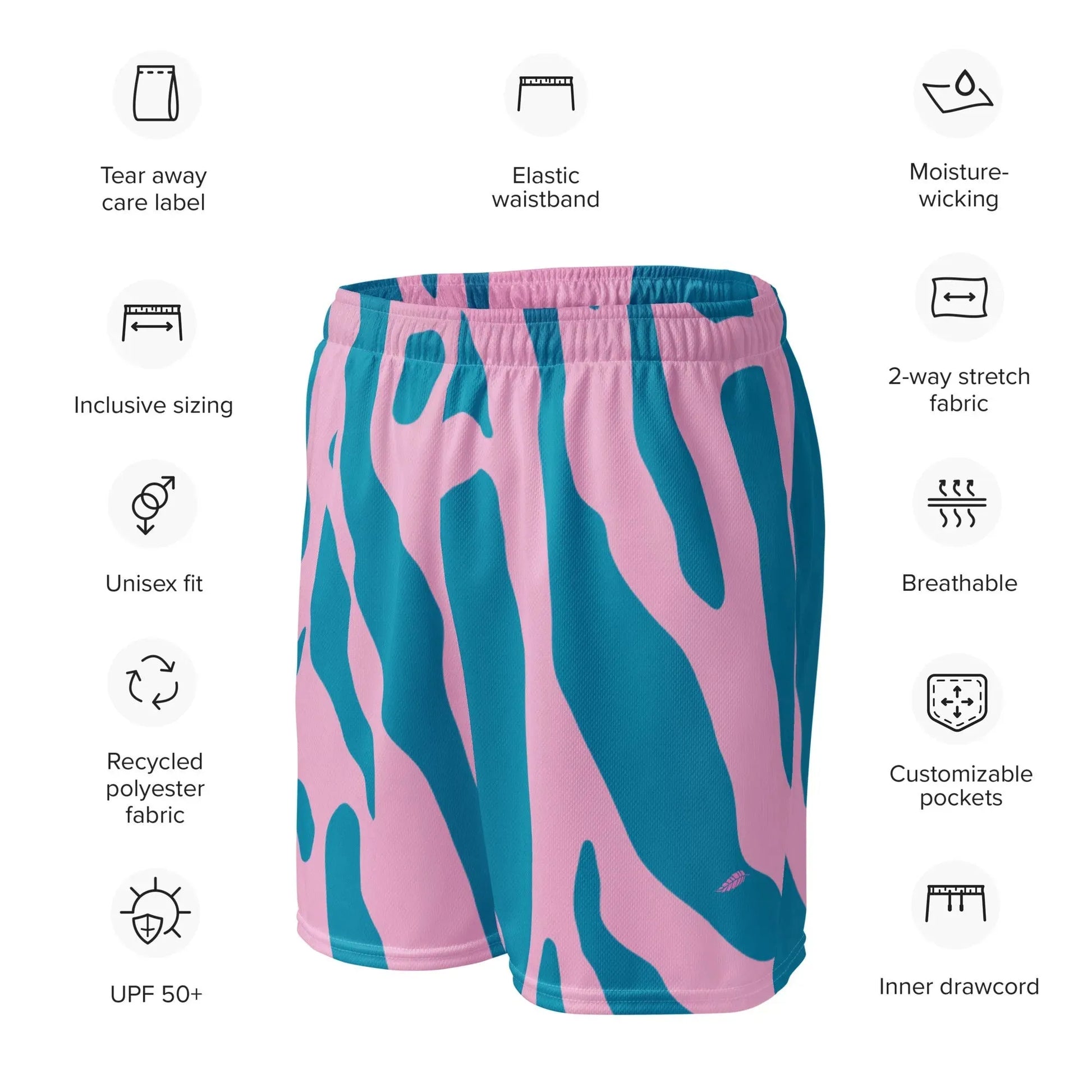 Blue Leopard Mesh Shorts - Liss & Lex