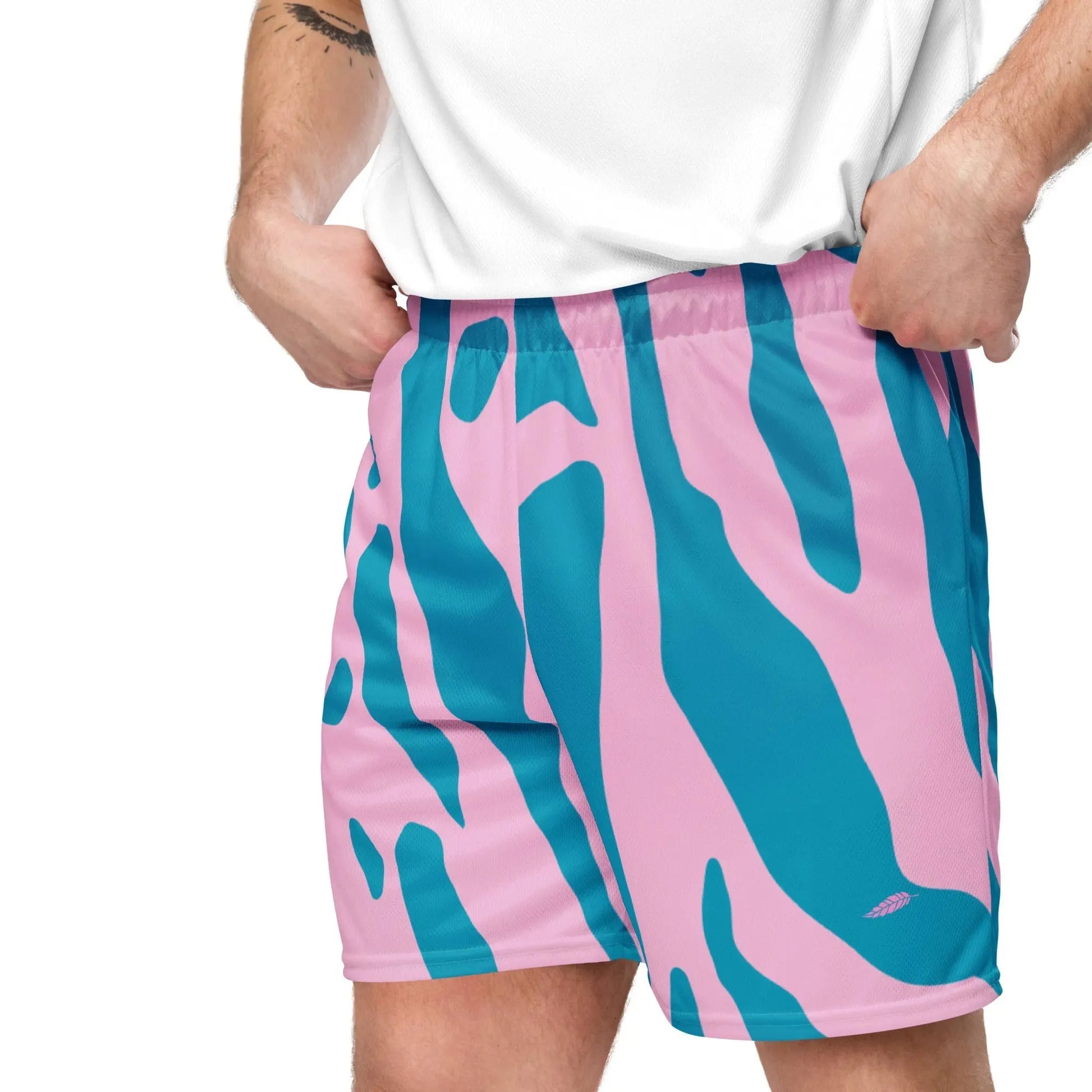 Blue Leopard Mesh Shorts - Liss & Lex
