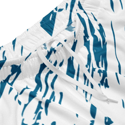 Blue Splatter Mesh Shorts - Liss & Lex