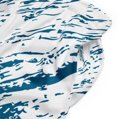 Blue Splatter Mesh Shorts - Liss & Lex